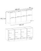 Dorma Konsole Pusula Eiche - 180x80x45 cm