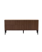 Consola Aethel Travertine/Nile Walnut - 180x80x40 cm