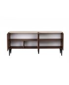 Consola Aethel Travertine/Nile Walnut - 180x80x40 cm