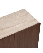 Consola Aethel Travertine/Nile Walnut - 180x80x40 cm