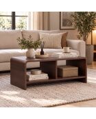 Salontafel in notenhout Porto Milano - 90x40x50 cm