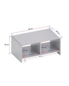 Salontafel in notenhout Porto Milano - 90x40x50 cm