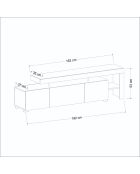 Porta TV Beliz travertin/rovere caldo - 192x53x37 cm
