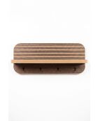 Étagère murale Artmtkwll9 wengé - 40x18x11 cm