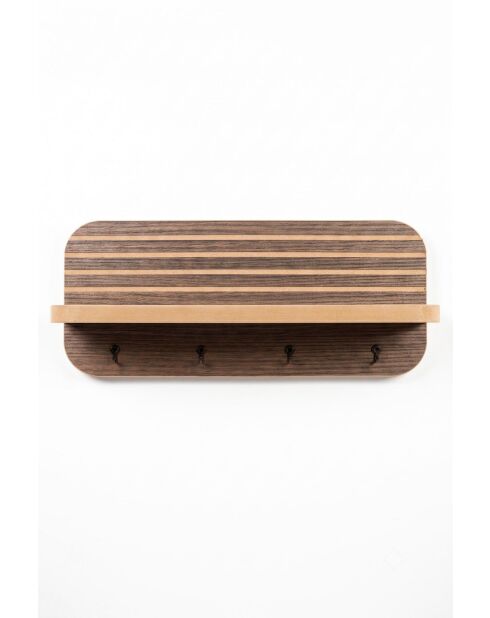 Estante de pared Artmtkwll9 wengué - 40x18x11 cm
