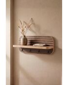 Étagère murale Artmtkwll9 wengé - 40x18x11 cm