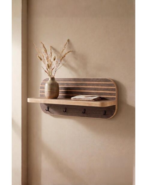 Estante de pared Artmtkwll9 wengué - 40x18x11 cm