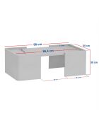 Tavolino Gusto in rovere Sepet - 90x30x50 cm