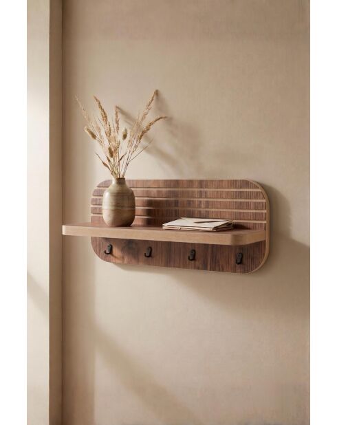 Artmtkwll9 eikenhouten wandplank - 40x18x11 cm