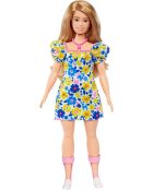 Abito per bambola Barbie Fashionista Flowers Down 65 anni Barbie multicolore 3 anni +