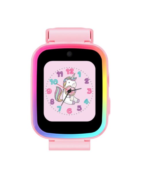 Montre Connectée edition Godzilla Double affichage Appareil photo et Caméra pour faire des vidéos couleur rose 5 ans +
