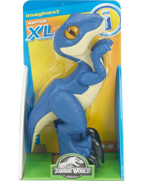 Fisher-Price - Velociraptor XL Imaginext Jurassic World - Action figure - 24 cm multicolore 3 anni +