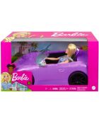 La bambola Barbie e la sua auto convertibile multicolore 3 anni +