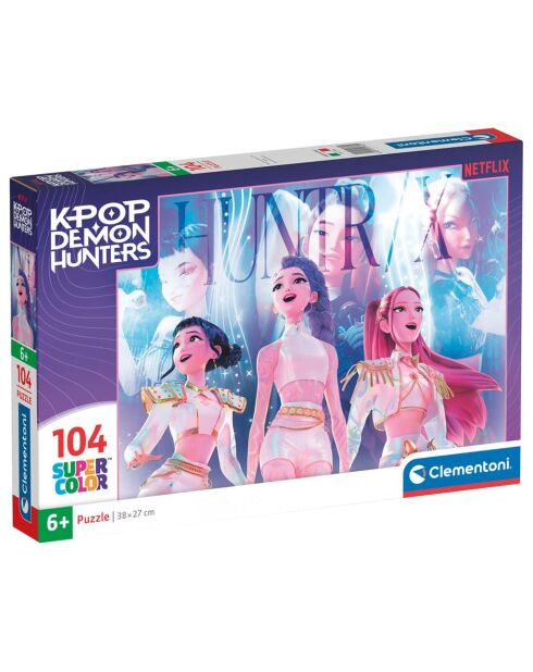 Puzzle 104 pièces KPop Demon Hunters multicolores 6 ans +