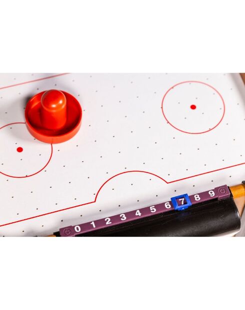 Table De Air Hockey blanc et marron - 51x31x10 Cm 6 ans +