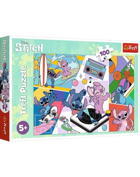 LILO & STITCH - Souvenirs - Puzzle 100pcs multicolores - 5ANS +