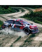 Coche de rally extremo RC rojo negro 1:16, 2.4 GHz - 28 cm x 11 cm x 14 cm 4 años o más