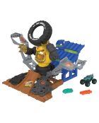 Monster Trucks Arena Smashers Combat Mega-Wrex vs Gorzilla Coffret avec véhicule Mega-Wrex inclus 2 Voitures multicolores 4 ans +