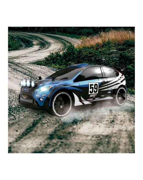 Coche de rally extremo con mando a distancia, azul y negro, 1:16, 2.4 GHz, 28 cm x 11 cm x 14 cm, 4 años o más