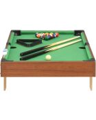 Mesa de billar de madera Incluye: bolas y tacos de billar multicolores, 52 x 33 x 6 cm, a partir de 6 años