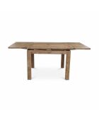Grande tavolo da pranzo quadrato allungato in legno massello di Acacia Gordon marrone - 130 x 130 x 78 cm