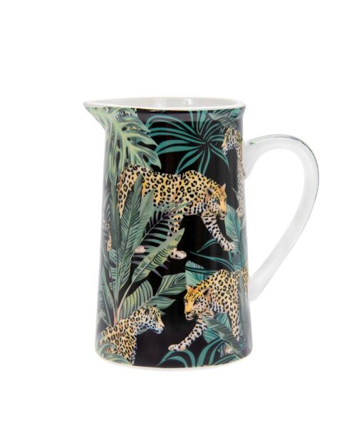 Pichet en porcelaine jungle fever multicolore - D.14 cm
