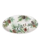 Piatto ovale in melamina multicolore in abete bianco - 25,5 x 48 cm