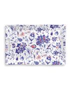 Rechteckiges Tablett aus Melamin, großes Modell Paisley und mehrfarbiges Plaid, 29 x 45 cm