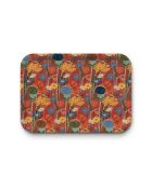 Rechthoekig dienblad kraft L mat veelkleurige veldbloemen - 30 x 40 cm