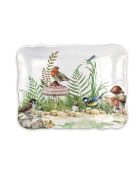 Plat rectangulaire en mélamine moss & oak multicolore - 30 x 40 cm