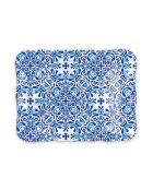 Plat rectangulaire en mélamine indigo seas bleu - 30 x 40 cm