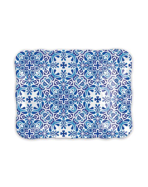 Plat rectangulaire en mélamine indigo seas bleu - 30 x 40 cm