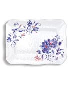 Piatto rettangolare cavo in melamina con motivo Paisley & Plaid, multicolore, 32,5 x 43 cm