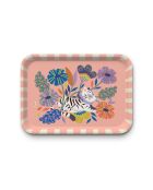 Plateau rectangulaire kraft L Tigre multicolore - 30 x 40 cm
