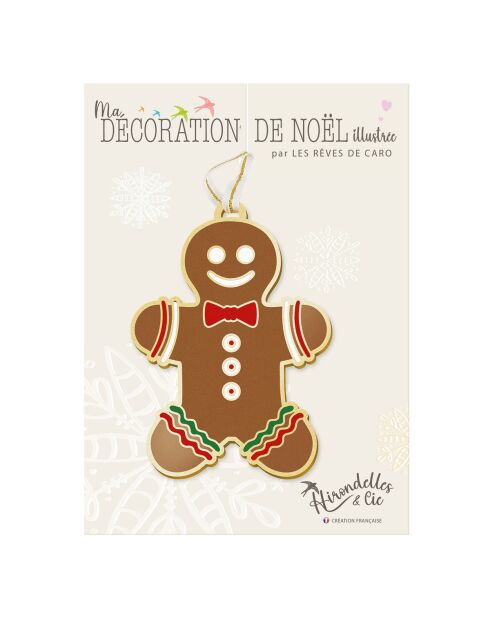 Décoration de Noël à suspendre Délices de Noël (Mr Ginger) multicolore - 10 cm