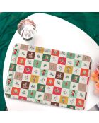 Vassoio rettangolare in kraft opaco - Belle nuit de Noël (dam) - multicolore - 42x30 cm