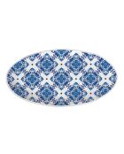Ovale Schale aus Melamin in Indigoblau, 25,5 x 48 cm