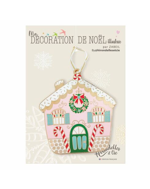 Décoration de Noël à suspendre Maison Bonbon (maison) multicolore - D.10 cm