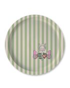 Plateau rond kraft galerie des songes vert rose - D.42 cm