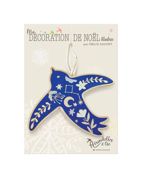 Décoration de Noël à suspendre Scandy winter (bleu) bleue - 10 cm