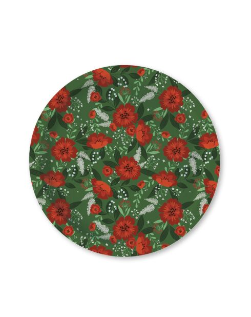 Plateau rond kraft douce nuit multicolore - D.42 cm