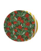 Plateau rond kraft douce nuit multicolore - D.42 cm