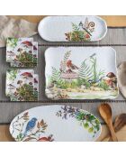 Plat ovale en mélamine moss & oak multicolore - 25,5 x 48 cm