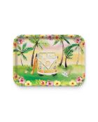 Rechteckiges Krafttablett L Vacances Retro (Combi) mehrfarbig - 30 x 40 cm