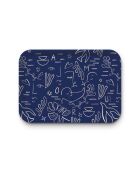 Plateau rectangulaire kraft Amour multicolore - 42x30 cm