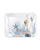 Piatto rettangolare in melamina Ocean Tide multicolore - 30 x 40 cm