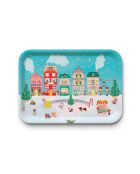 Vassoio rettangolare Kraft L multicolore opaco Christmas Gourmand Christmas - 30 x 40 cm