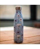 Gourde isotherme fleurs bleues multicolore - 500ml