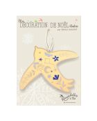 Décoration de Noël à suspendre Scandy winter (beige) jaune - 10 cm