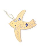 Décoration de Noël à suspendre Scandy winter (beige) jaune - 10 cm